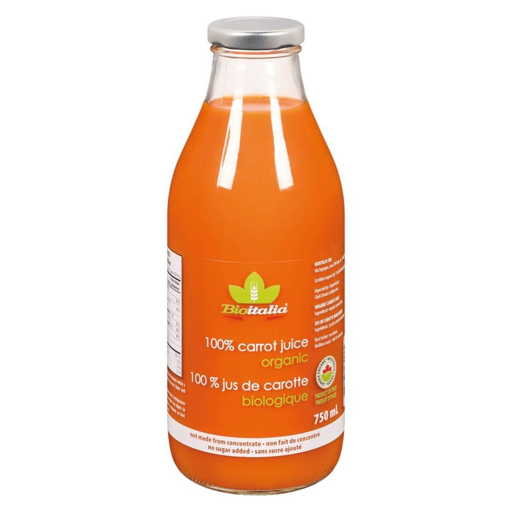 BioItalia jus de carottes biologique (750 ml) - carrot juice (750 ml)