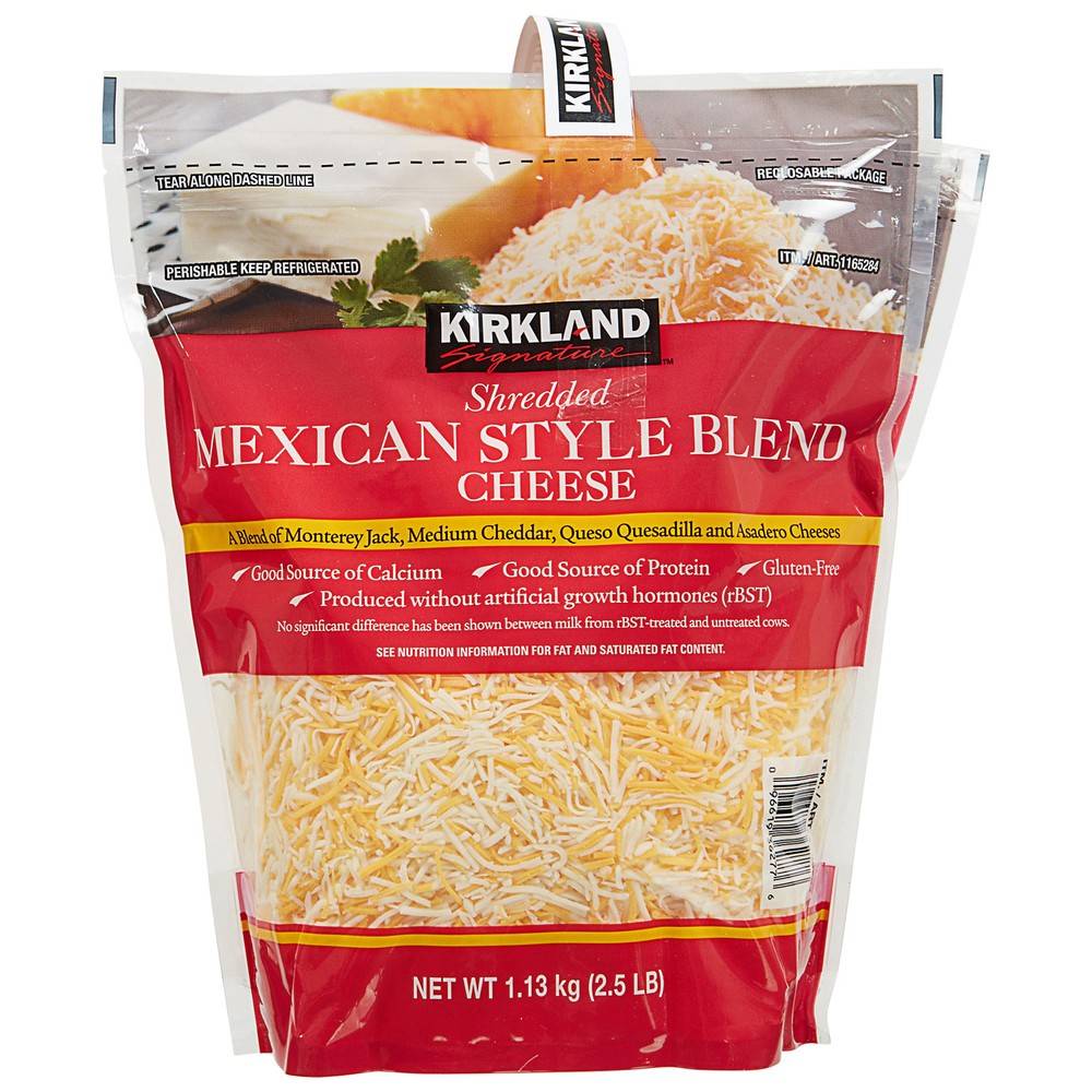 Kirkland Signature Shredded Mexican Style Blend Cheese (2 x 2.5 lbs)