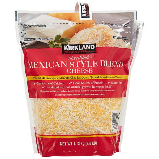 Kirkland Signature Shredded Mexican Style Blend Cheese (2 x 2.5 lbs)