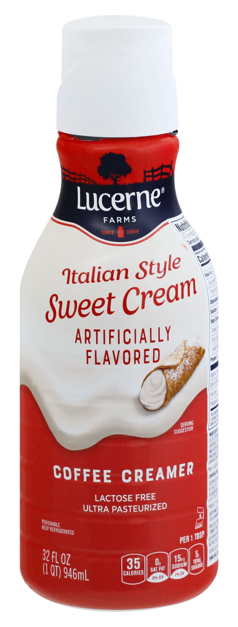 Lucerne Coffee Creamer, Italian Style Sweet Cream (32 fl oz)
