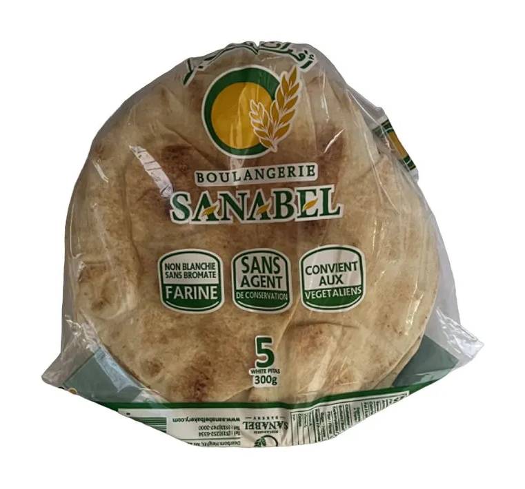 Sanabel White Pita (300 g, 5 ct)