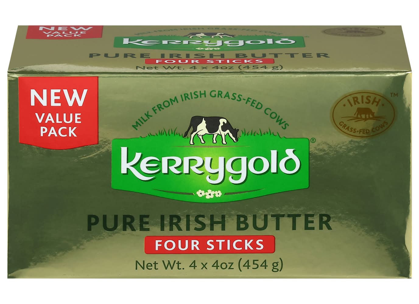 Kerrygold Grass Fed Pure Irish Butter Sticks Value pack (4 x 4 oz)