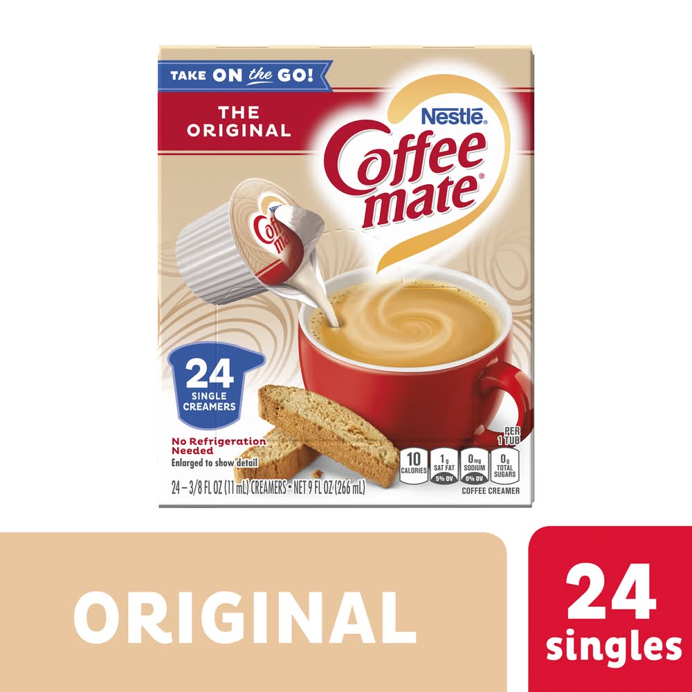 Coffee-Mate Liquid Coffee Creamer Singles, Original (24 x 0.37 fl oz)