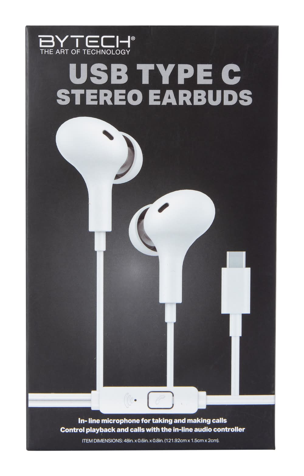 USB-C Wired Earbuds With Mic White