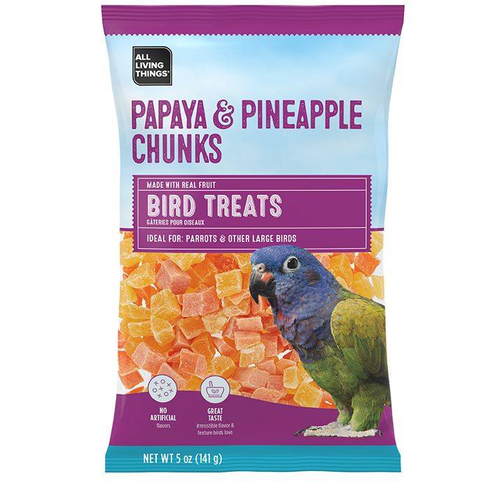 All Living Things® Papaya & Pineapple Chunks Bird Treat (Color: Assorted, Size: 5 Oz)