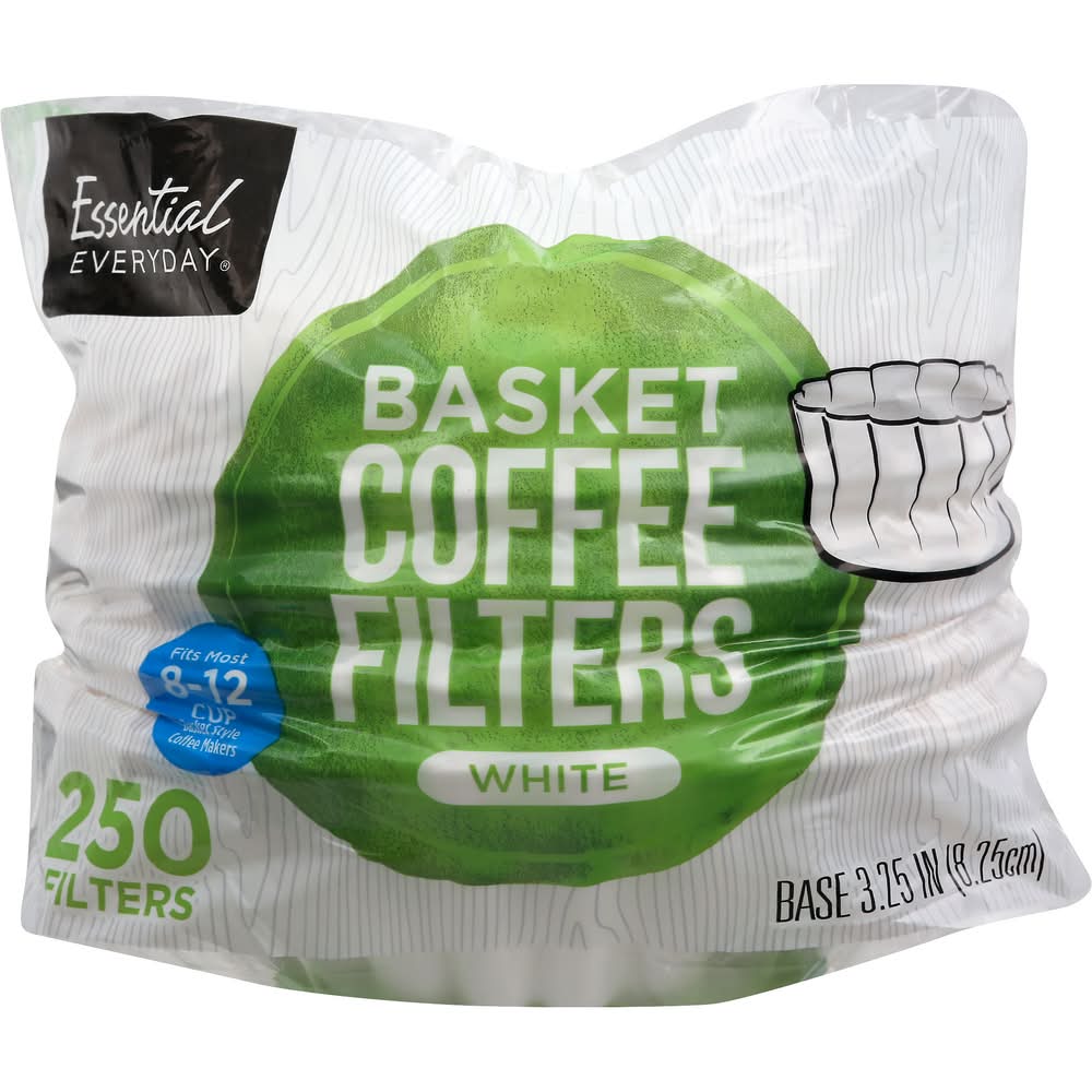 Essential Everyday 3.25" Basket Coffee Filters (7.1 oz, 250 ct)