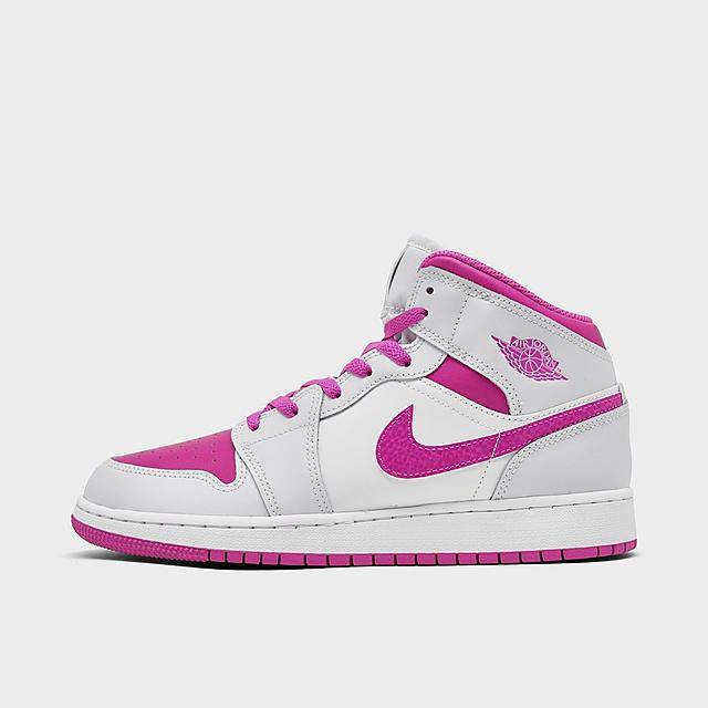 Girls' Big Kids' Air Jordan Retro 1 Mid Casual Shoes (6.5)