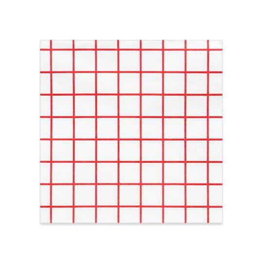 Grid Paper Beverage Napkins By Celebrate It, 20Ct.