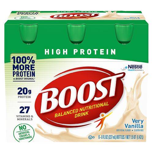 Boost High Protein Very Vanilla - 8.0 fl oz x 6 pack