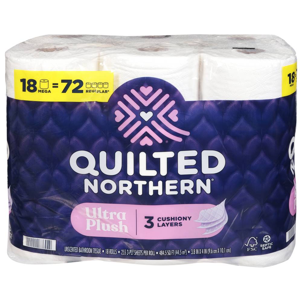 Quilted Northern Ultra Plush Toilet Paper Mega Rolls, 9.6 cm x 10.1 cm (18 ct)