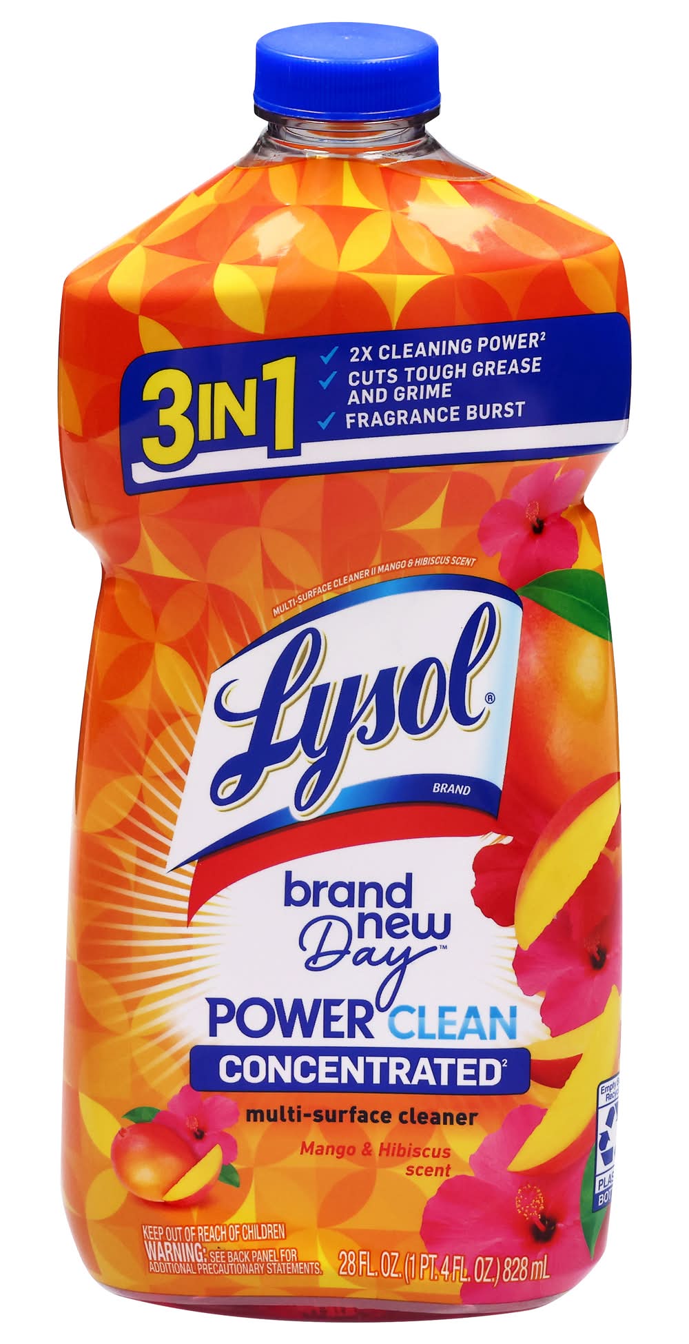Lysol Brand New Day Power Clean Multi-Surface Cleaner, Mango-Hibiscus (28 fl oz)