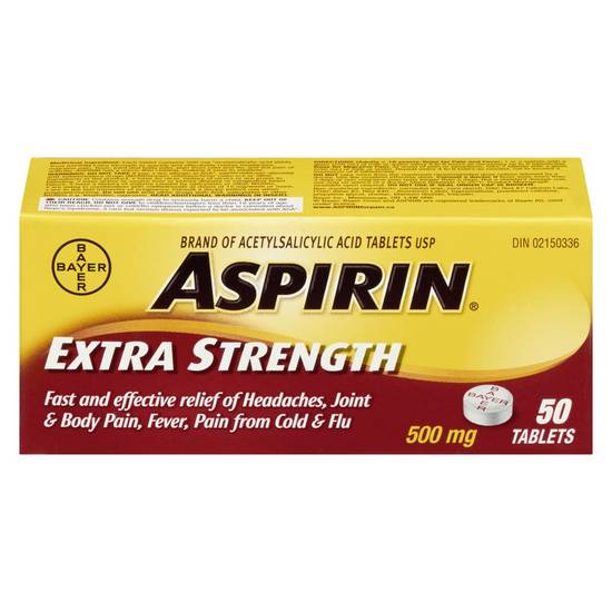 Aspirin 500 mg Tablets (50 ea)