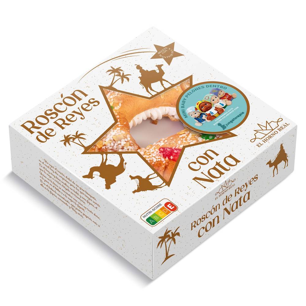 Roscón De Reyes Premium Con Nata El Horno Real Dia Caja 875 G