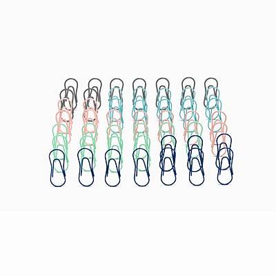 Poppin Medium Paper Clips, Assorted Colors, 50/Box (108620)