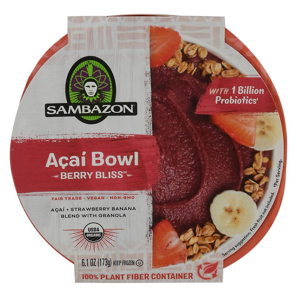 Sambazon Berry Bliss Acai Strawberry Banana With Granola (6.1 oz)