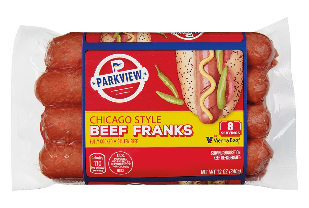 Parkview Chicago Style Franks, Beef (12 oz)