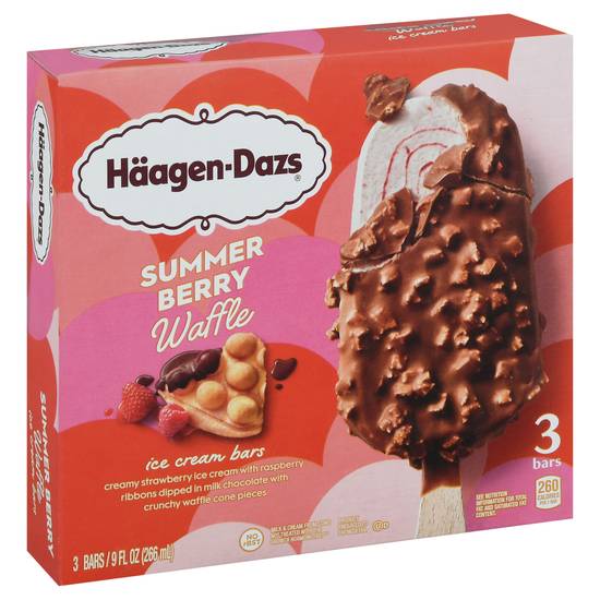 Häagen-Dazs Summer Berry Waffle Ice Cream Bars (3 ct)