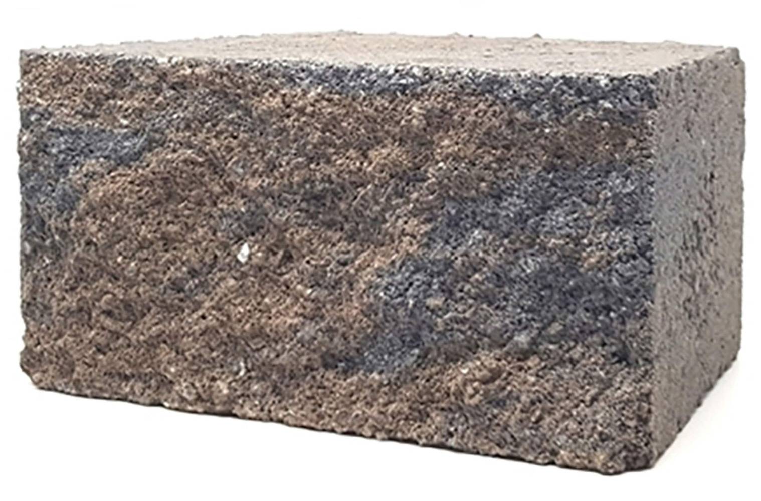 4-in H x 8-in L x 5.5-in D Brown/Charcoal Concrete Retaining Wall Block | LSBWHBC