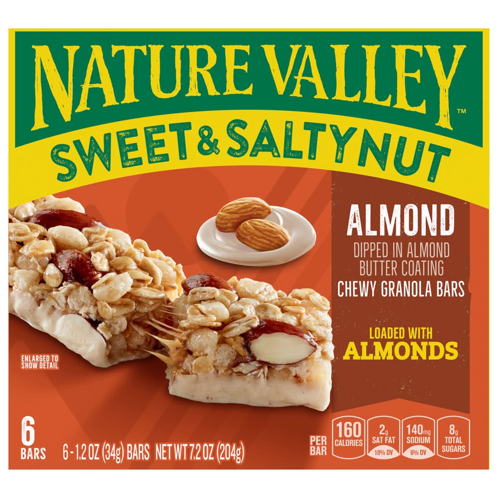 Nature Valley Sweet & Salty Nut Almond Chewy Granola Bars (6 x 1.2 oz)
