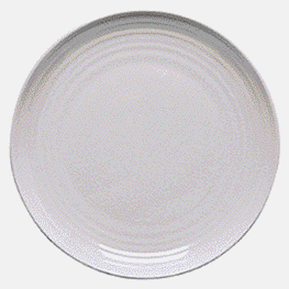 8.5" White Melamine Plate with Ribs