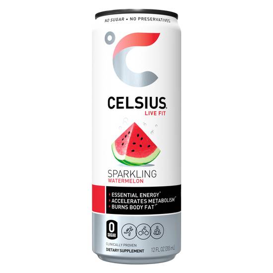 Celsius Sparkling Watermelon Energy Drink 12oz Can