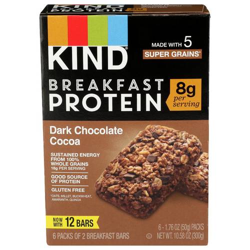 Kind Dark Chocolate Cocoa Protein Breakfast Bars