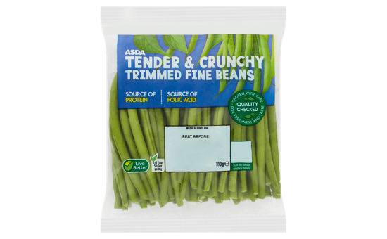 Asda Tender & Crunchy Trimmed Fine Beans 180g