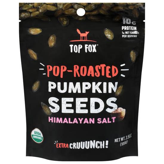 Top Fox Pop Roasted Pumpkin Seeds (himalayan salt)