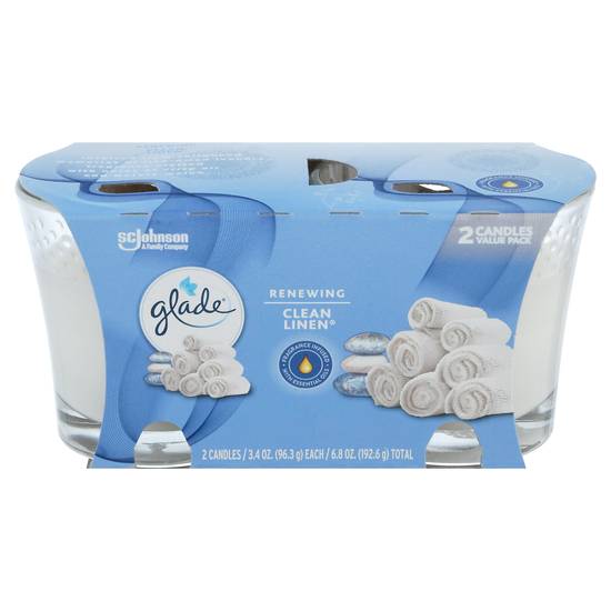 Glade Sc Johnson Clean Linen Candles (2 ct)