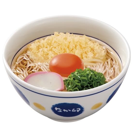 月見そばSoba w/Tempura Bits Add Raw Egg