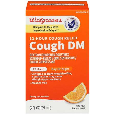 Walgreens Cough Dm Orange Dextromethorphan Polistirex Extended-Release Oral Suspension