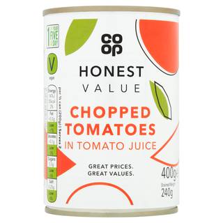 Co-op Honest Value Chopped Tomatoes in Tomato Juice 400g