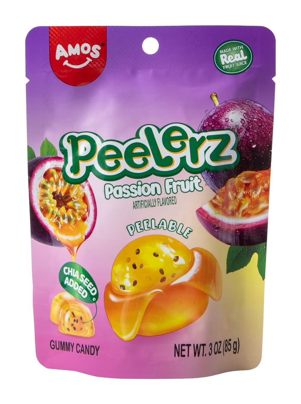 Peelerz Passion Fruit Gummy Candy 3oz Passion Fruit
