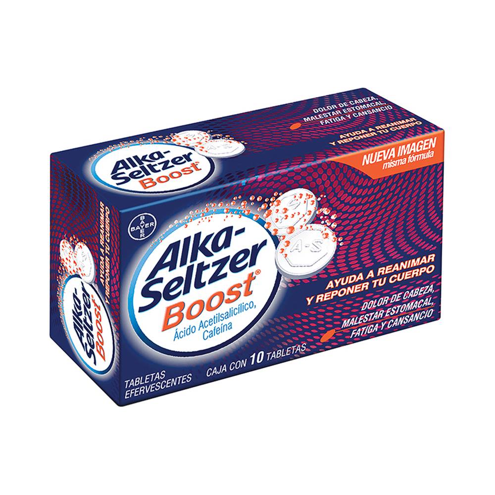 Bayer · Alka-seltzer boost tabletas efervescentes (10 un)