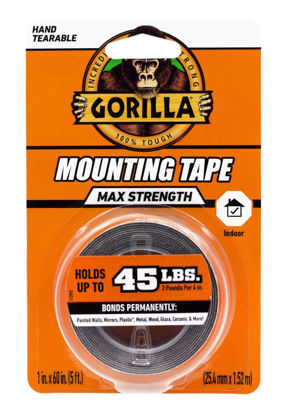 Gorilla 60 In. L X 1 In. W Double-Sided Mounting Tape