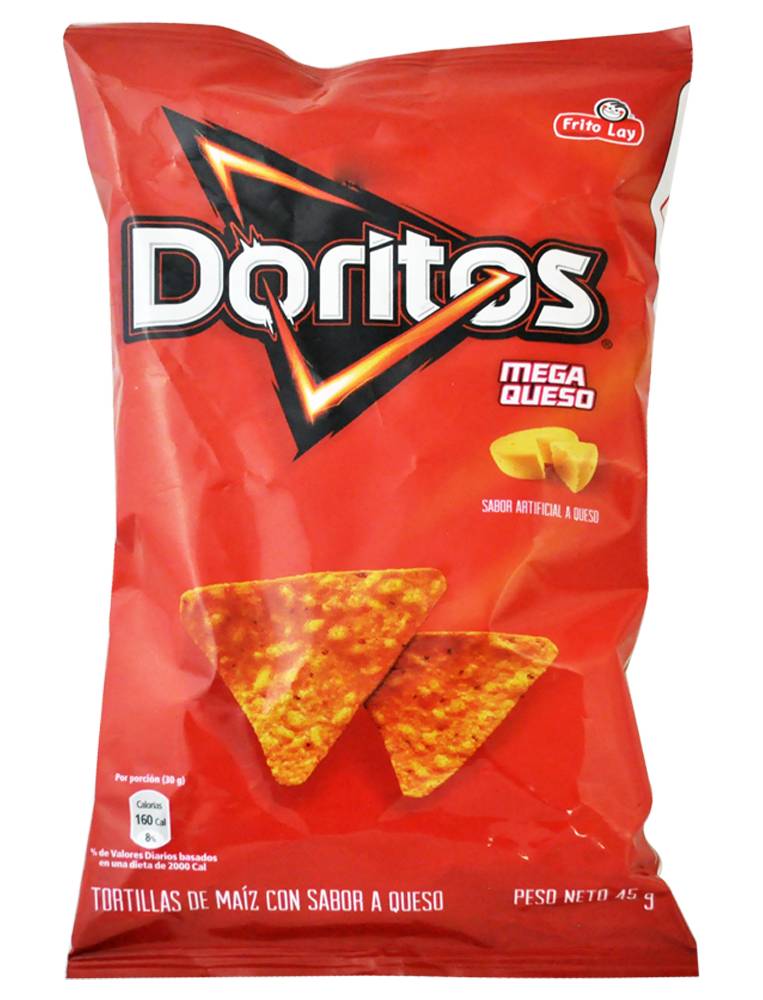Doritos SNACKS MEGA QUESO PAQ *45G