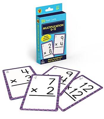 Carson Dellosa Multiplication 0 to 12 Flash Cards, 54/Pack (0769677436)