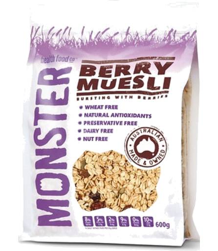 Monster Health Food Co Muesli Berry (600g)