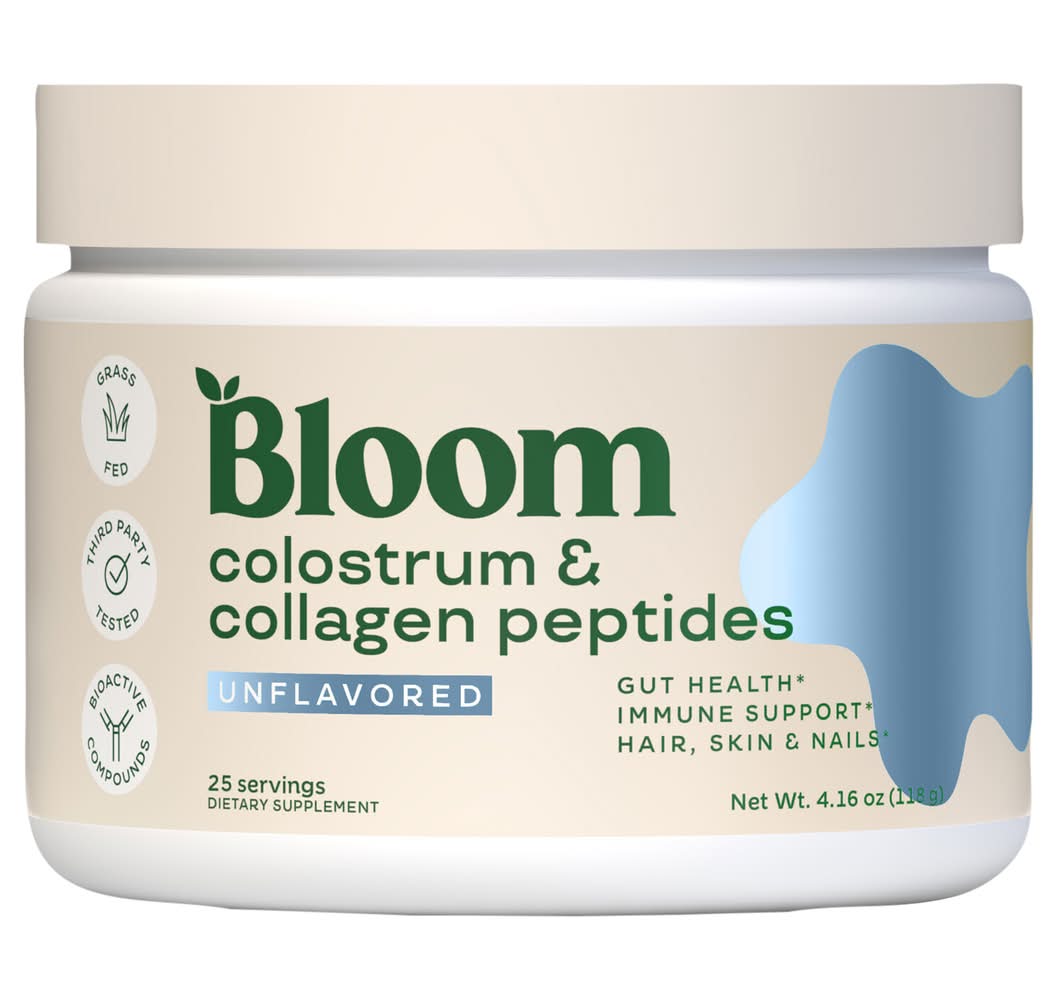 Bloom Colostrum & Collagen Peptides Supplement (4.16 oz)
