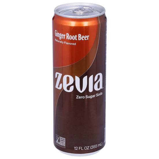 Zevia Zero Calorie Ginger Root Beer Soda(12 fl Oz)