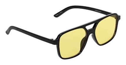 Juniors Aviator Sunglasses Black/Yellow