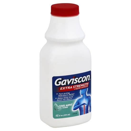 Gaviscon Cool Mint Liquid Extra Strength Antacid
