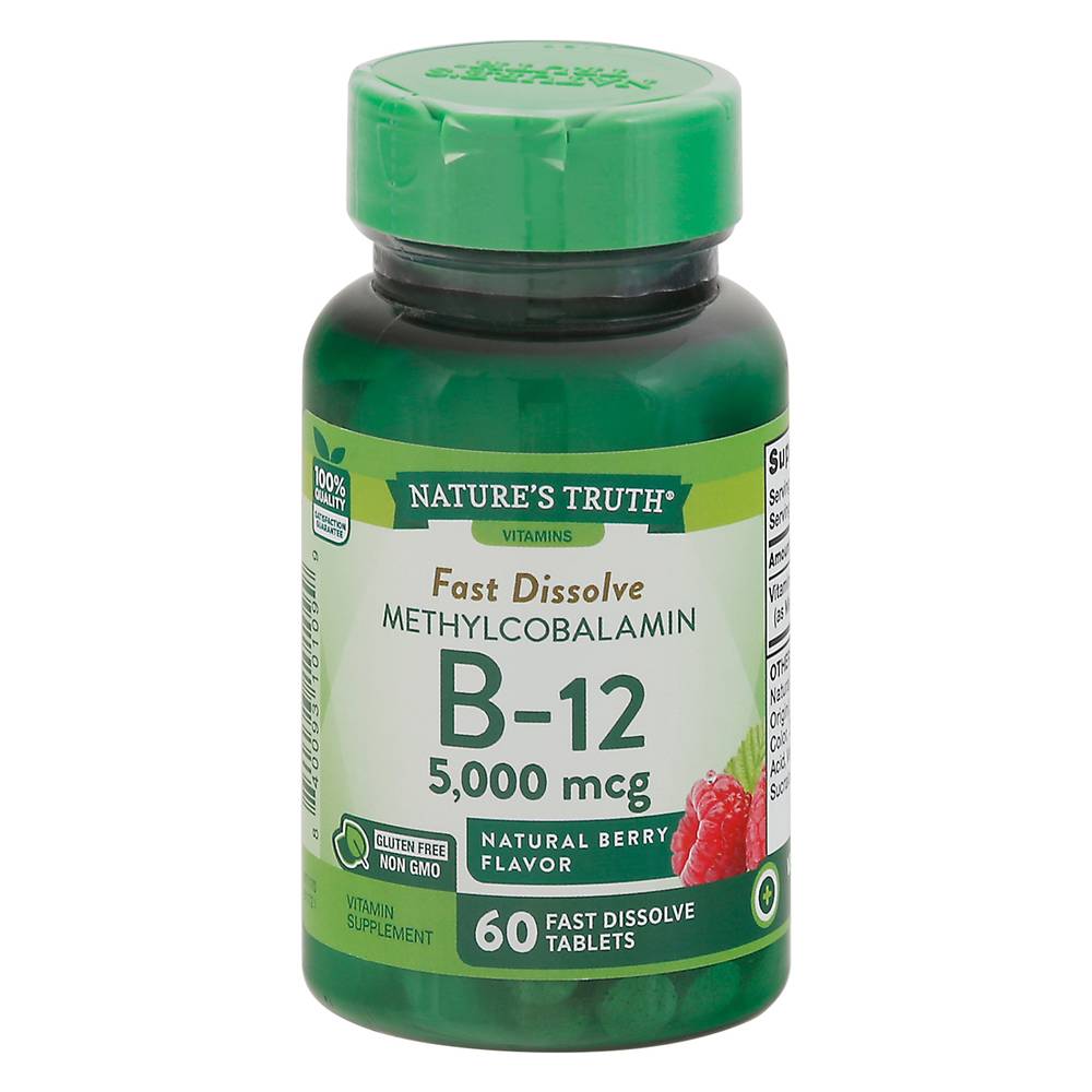 Nature's Truth Natural Berry Flavor Vitamin B-12 Tablets (60 ct)