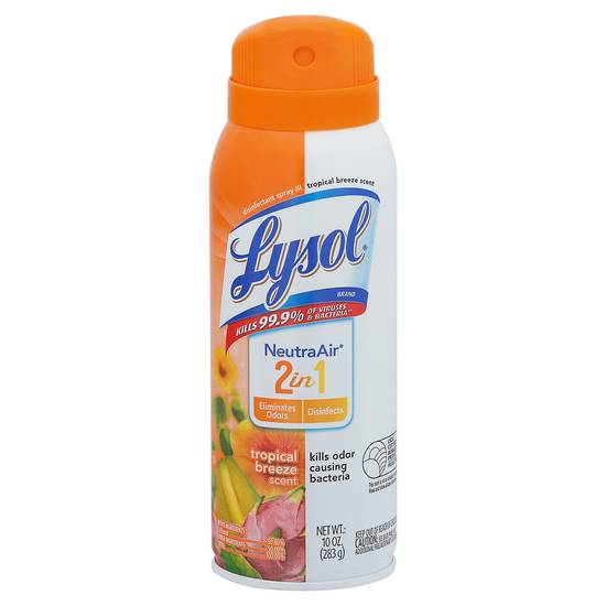 Lysol 2-in-1 Tropical Breeze Scent Disinfectant Spray
