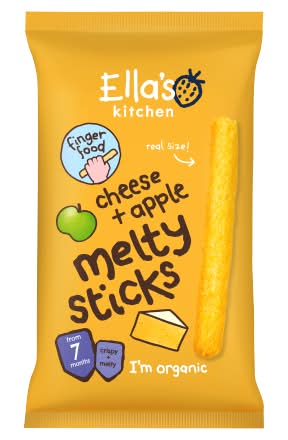 Ella's Kitchen Organic Cheese and Apple Melty Sticks Baby Snack 7+ Months (16g)