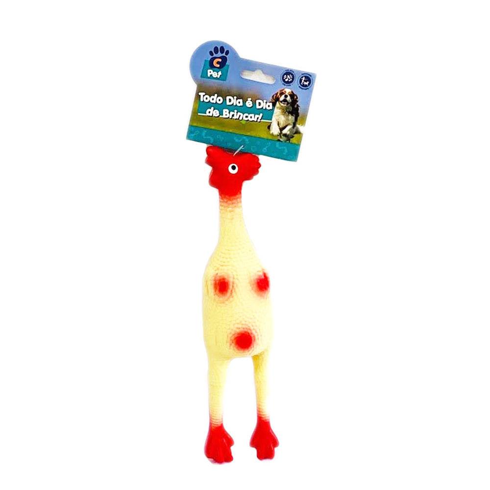 C-pet brinquedo frango funny em látex (29x7x6cm)