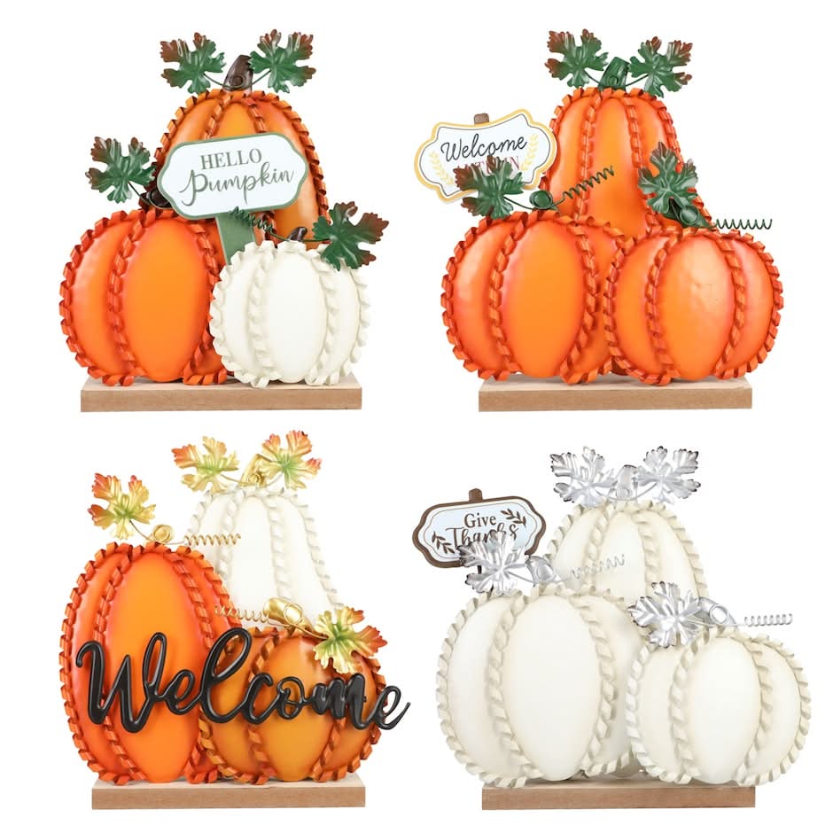 Metal Pumpkin Tabletop Decoration