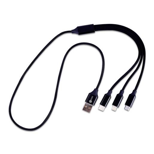 Select power cable usb 3 en 1 lighting tipo c y micro usb (1 pieza)