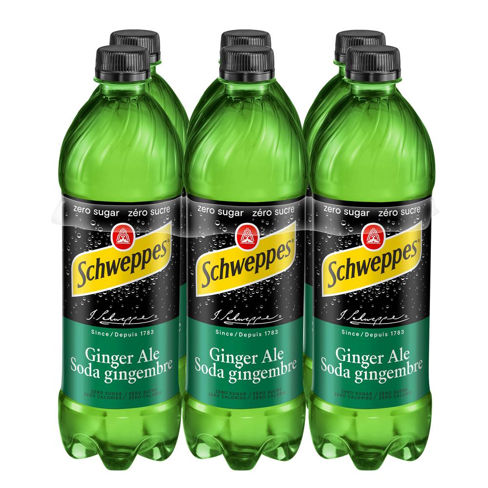 Schweppes Zero Sugar Ginger Ale, 6 X Bottles Delivery Near Me Order