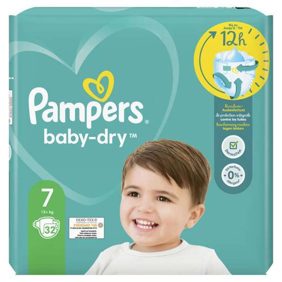 Pampers Couche bébé - Baby Dry Couches T7 x32